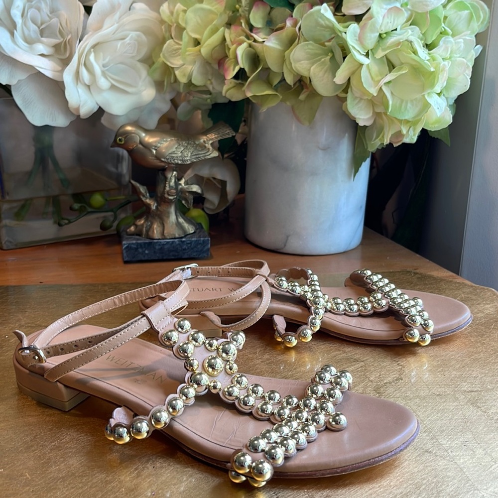 Stuart Weitzman Tini T-Strap Sandals - Picture 3 of 15